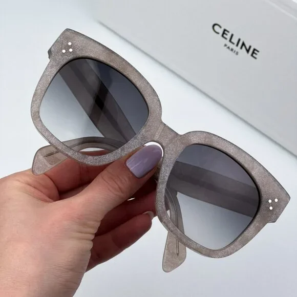 Celine Women BRAND NEW Sunglasses Grey Silver Smoke Gradient Geometric CL4002UN Celine® CL4002UN Square Sunglasses - EuroOptica main image 2
